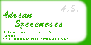 adrian szerencses business card